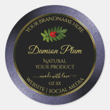 ダークブルー グリッター ブラック ゴールド 製品ラベル レディバグ