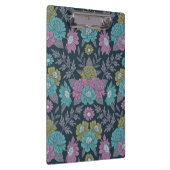 ダークブルー、グリーン、パープルフローラ クリップボード (右)