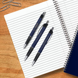 ダークブルー ゴールド ジャスティス カラムズ ロー・ファーム ボールペン