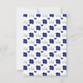 ダークブルー&シルバーブロンドヘアプリンセス 出欠カード (裏面)