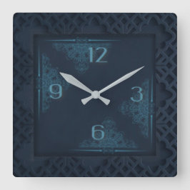 ダークブルー スクエア壁時計