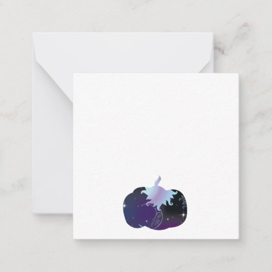 ダークブルー パンプキン ノートカード (正面)