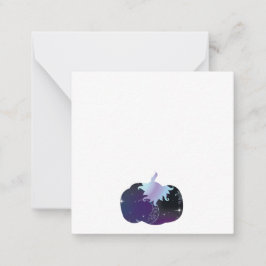 ダークブルー パンプキン ノートカード