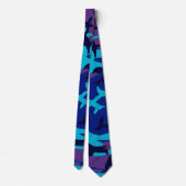 ダークブルー&パープルカモフラージュ2面 ネクタイ (裏面)