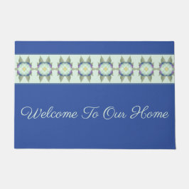 ダークブルー(フローラアクセント) ドアマット