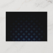 ダークブルー&ブラックダマスクカスタム 名刺 (裏面)