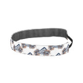 ダークブルー,ホワイトとオレンジのチアリーダー アスレチックヘッドバンド (右)