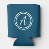 ダークブルー&ホワイトカスタムモノグラムクーラーボックス 缶クーラー (裏面)