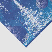 ダークブルー&ホワイトクリスマスオーナメント&ツリー 薄葉紙 (詳細)