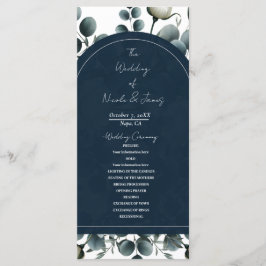 ダークブルー&ホワイトモダンフローラグ結婚リーズ プログラム