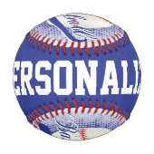 ダークブルー |ホワイトレトロ野球スポーツ 野球ボール (正面)