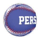 ダークブルー |ホワイトレトロ野球スポーツ 野球ボール (正面左)