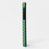 ダークブルー、ライトグリーン水玉模様エメラルドグリーン Case-Mate iPhoneケース (裏面/左)