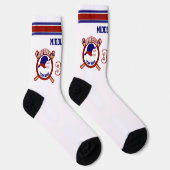 ダークブルー、レッド、ホワイト野球 ソックス (右)