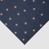 ダークブルー & ローズゴールド ピンク グリッタリースター 星空 薄葉紙 (詳細)