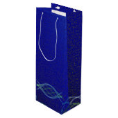 ダークブルー ワインギフトバッグ (正面アングル)