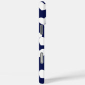 ダークブルー、名前をカスタムするテンプレート、白ハート Case-Mate iPhoneケース (裏面 / 右)