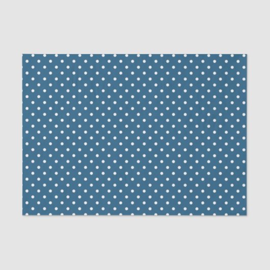 ダークブルー(白水玉模様) 薄葉紙 (正面)