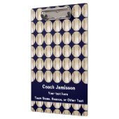 ダークブルー,野球,名前,コーチのためのギフト クリップボード (左)