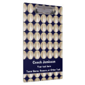 ダークブルー,野球,名前,コーチのためのギフト クリップボード (右)