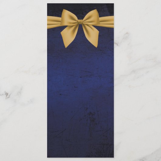 ダークブルー(金ゴールドボウ付き予約椅子のサイン) メニュー (裏面)