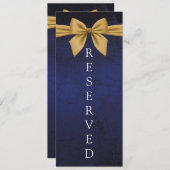 ダークブルー(金ゴールドボウ付き予約椅子のサイン) メニュー (正面/裏面)