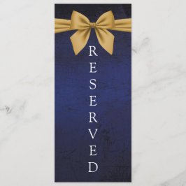 ダークブルー(金ゴールドボウ付き予約椅子のサイン) メニュー