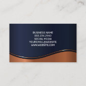 ダークブルー | 金属波 名刺 (裏面)