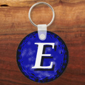 ダークブルーE キーホルダー (正面)