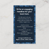 ダークブルーSci Fiプロモーション作家ブックカバー 名刺 (裏面)