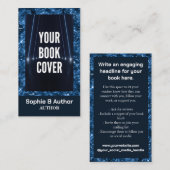 ダークブルーSci Fiプロモーション作家ブックカバー 名刺 (正面/裏面)