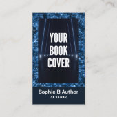 ダークブルーSci Fiプロモーション作家ブックカバー 名刺 (正面)