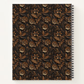 ダークブロンズエンボスフローラ ノートブック (裏面)