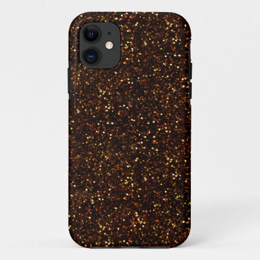 ダークブロンズオレンジグリッター Case-Mate iPhoneケース (裏面)