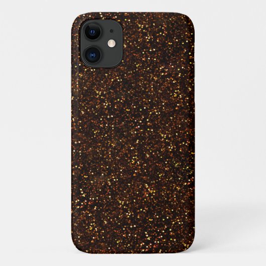 ダークブロンズオレンジグリッター Case-Mate iPhoneケース (裏面)