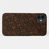 ダークブロンズオレンジグリッター Case-Mate iPhoneケース (裏面(横))