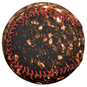 ダークブロンズフェイクグリッタースパークルモノグラム名 ソフトボール (正面左)