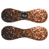 ダークブロンズフェイクグリッタースパークルモノグラム名 ソフトボール (パネル)