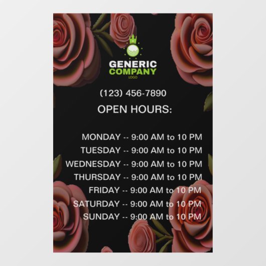 ダークブ企業のランドカスタム会社時間 ウィンドウサイン (シート)