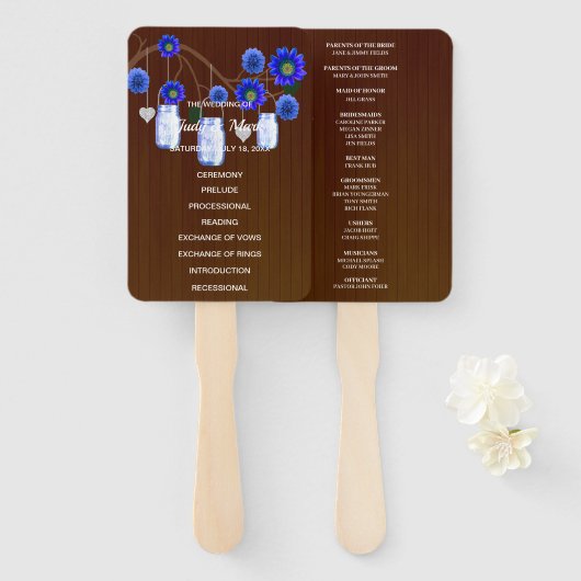 ダークブ素朴ルーフローラメイスンジャーズ結婚ズ ハンドファン (正面&裏面)