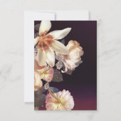 ダークプラムアンティークヴィンテージウェディングエンクロージャカード 出欠カード (裏面)