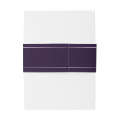 ダークプラムイニシャル結婚式招待状ポートレート 招待状ベリーバンド (裏面例)