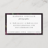 ダークプラムフローラモダンプロフェッショナル 名刺 (裏面)