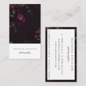 ダークプラムフローラモダンプロフェッショナル 名刺 (正面/裏面)