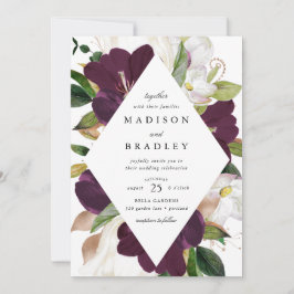 ダークプラムフローラ枠 | 結婚s 招待状