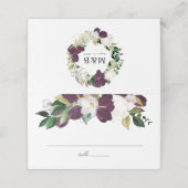 ダークプラムフローラ | 結婚s プレイスカード (外部開封)
