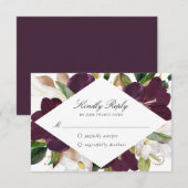 ダークプラムフローラ | RSVPカード (正面/裏面)