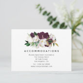 ダークプラムベルベットとホワイト結婚ズの宿泊施設 エンクロージャーカード (スタンド正面)