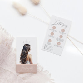 ダークヘアエクステンションケアハングタグカード