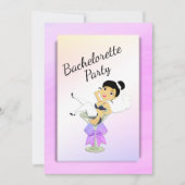 ダークヘアバチェロレッテ招待状 招待状 (正面)